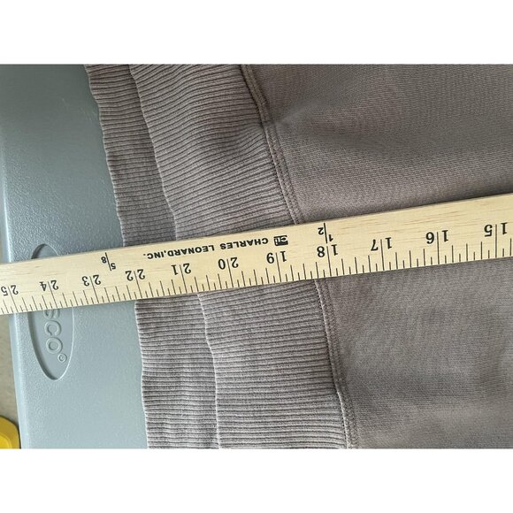 PINK Victoria's Secret Sweatshirt Womens XL Taupe Quarter Zip Mock Neck Fleece - Picture 9 of 9